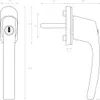 kwmobile Fenstergriff Aluminium abschließbar 4x - Produktbild-Vorschau 4