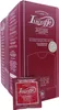 A close-up of a large red box of Lucaffe coffee pods, with a single coffee pod in the foreground. Produktbild-Vorschau