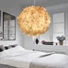 Feather Pendelleuchte Schirm für Decken Flauschige Lampe Produktbild-Vorschau 2