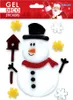 Stickers en gel Noël pour fenêtres - Bonhomme de neige Voir les images du produit 1