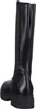 A black leather boot with a thick sole, shown from the back. Voir les images du produit
