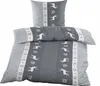 A bedding set with a winter-themed pattern. Produktbild-Vorschau