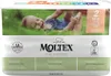 A package of Moltex Pure & Nature diapers with a baby lying on grass. Podgląd zdjęcia produktu