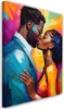 Leinwandbild Liebe Kuss Frau Mann 40x60 Feeby Bunt bild für Produktbild-Vorschau 1