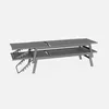 A gray metal multi-position lounger set on a white background. Anteprima dell’immagine prodotto