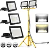 XINZI 2*200W LED reflektor teplá bílá se žlutým stativem - Náhled obrázku produktu 1