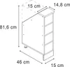 Küchenschrank für Dachschrägen Vicco R-Line Anthrazit 15 cm Produktbild-Vorschau 7