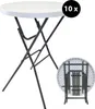 10x Stehtisch klappbar Ø 80 cm Tischplatte Höhe 110 cm Produktbild-Vorschau 1