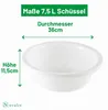 Novaliv 4x Spülschüssel Rund 7,5L, D36 cm, Weiß, BPA-frei & Produktbild-Vorschau 2