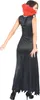 Costume da donna vampiro Halloween nero-rosso - M/L Anteprima dell’immagine prodotto 3