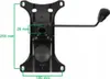 A black metal tilt mechanism for an office chair, with dimensions indicated by green lines and text. Produktbild-Vorschau