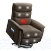 A brown massage recliner chair with heating and massage features, shown on a white grid background. Anteprima dell’immagine prodotto
