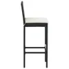 Barhocker mit Kissen 6 Stk. Schwarz Poly Rattan , Barhocker Produktbild-Vorschau 4