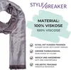 styleBREAKER Uni weicher langer Schal mit Fransen und Produktbild-Vorschau 3