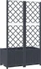 vidaXL Fioriera con traliccio grigio scuro 80x40x136 cm PP Anteprima dell’immagine prodotto 11
