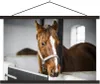 MuchoWow® Textilposter Pferd - Braun - Stall 120x80 cm mit Produktbild-Vorschau 1