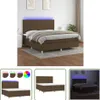 The Living Store Boxspringbett mit Matratze & LED Produktbild-Vorschau 1