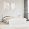 vidaXL Rám postele s čelom biely 200 x 200 cm z masívneho Náhľad obrázku produktu 2