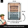 LANOLU Retro Blechschild 'Gestern war hier aufgeräumt', Produktbild-Vorschau 4