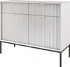 DomoHome | Design-Kommode NOVA - Farbe: Grau, Geriffelte Produktbild-Vorschau 1