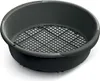 A dark gray plastic sieve or strainer with a grid pattern inside, set against a white background. Anteprima dell’immagine prodotto