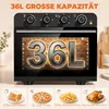 HOMCOM Heißluftfritteuse 36 Liter Mini Backofen mit Umluft Produktbild-Vorschau 4