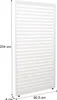 A white slatted panel with dimensions indicated. Náhľad obrázku produktu