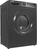 A studio shot of a black washing machine. Produktbild-Vorschau