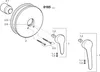 Hansa Mix Componente visibile per miscelatore doccia, Anteprima dell’immagine prodotto 4