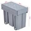 Poubelle encastrable 'Froland' 48x26x42cm gris 3x10L Voir les images du produit 5