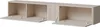 A long, beige, wall-mounted cabinet with two compartments, each with a drop-down door. The doors are open, revealing the interior of the cabinet. The cabinet has a ribbed panel in the center. Produktbild-Vorschau