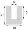 UP5  Moosgummidichtung U-Profil Fensterprofil Dichtung Produktbild-Vorschau 2