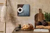 Wohnzimmer Leinwand Uhr Geräuschlos Küche 30x30 Kaffee, Produktbild-Vorschau 2