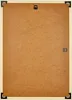 The back of a picture frame with a brown backing board and a gold frame. Produktbild-Vorschau