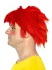 A person wearing a red wig and a yellow shirt, shown from the side. Náhľad obrázku produktu