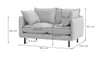 Elegantes Victoria 2-Sitzer Sofa aus Samtstoff Produktbild-Vorschau 3