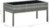 vidaXL Tavolo da giardino grigio 75x40x37 cm in poly rattan Anteprima dell’immagine prodotto 4