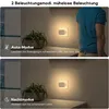 Two modes of lighting for a plug-in night light are demonstrated. Produktbild-Vorschau