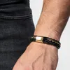 SERASAR | Kožený Náramok pre Mužov [Steel] z Stainless Náhľad obrázku produktu 5