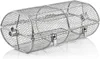 A stainless steel grill basket for a rotisserie spit, shown on a white background. Podgląd zdjęcia produktu