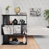 vidaXL Regál na knihy / rozdělovač místností černý 80x24x96 Náhled obrázku produktu 4