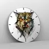 Wanduhr - Rund - Glasuhr - Wolf Tier Wald - 30x30cm - Produktbild-Vorschau 4