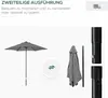 Sonnenschirm Ø196 cm, sechseckig Balkonschirm für Strand Produktbild-Vorschau 4