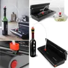 Collage showing a vacuum sealer kit with a wine bottle and a food container. Náhľad obrázku produktu