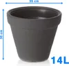 Doniczka Donica Ogrodowa 35 Cm Efekt Cegły Okrągła Na Taras Podgląd zdjęcia produktu 3