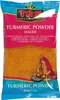 A bag of turmeric powder with an illustration of a woman grinding spices. Produktbild-Vorschau