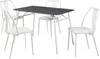A dining set with a rectangular table and four chairs, presented on a white background. Anteprima dell’immagine prodotto