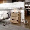 Nachttisch mit 3 Schubladen – Wotan Eiche – Hoher Produktbild-Vorschau 3