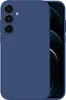 A blue phone case is shown from the back, with the phone screen visible on the right. Produktbild-Vorschau
