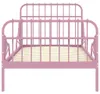 vidaXL Výsuvná posteľ Pink Metal 80x130/200 cm Náhľad obrázku produktu 2